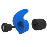3 Layers Reusable Silicone Noise Canceling Sleeping Ear Plugs with 5 Pairs Replacements Blue