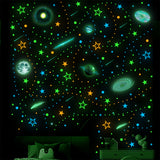 497Pcs Luminous Sticker Wall Decal Luminous Stars self-Adhesive Room Wall Stickers