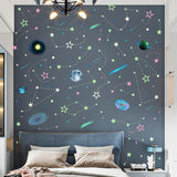 497Pcs Luminous Sticker Wall Decal Luminous Stars self-Adhesive Room Wall Stickers