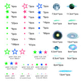 497Pcs Luminous Sticker Wall Decal Luminous Stars self-Adhesive Room Wall Stickers