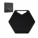 Silicone Bath Brush Exfoliating Body Scrubber Shower Massage Brush with Hanging Hole Black