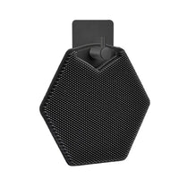 Silicone Bath Brush Exfoliating Body Scrubber Shower Massage Brush with Hanging Hole Black