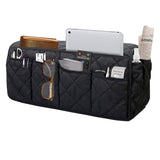 FancyGrab 14 Pocket Couch Organizer Recliner Sofa Armrest Holder Remote Control Holder Black