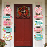 FancyGrab Set of 2Pcs Mothers Day Door Banners Mothers Day Door Hanging Ornament Decoration