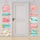 FancyGrab Set of 2Pcs Mothers Day Door Banners Mothers Day Door Hanging Ornament Decoration