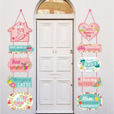 FancyGrab Set of 2Pcs Mothers Day Door Banners Mothers Day Door Hanging Ornament Decoration