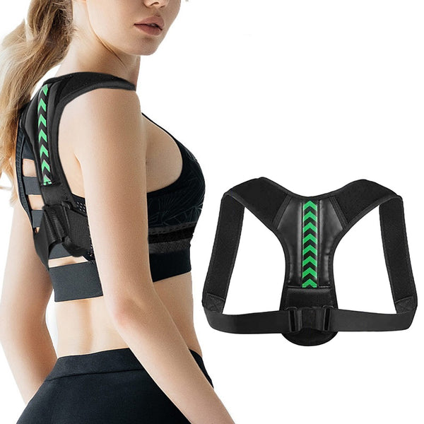 Back Shoulder Posture Corrector Belt Posture Corrector for Women and Men Green-Medium