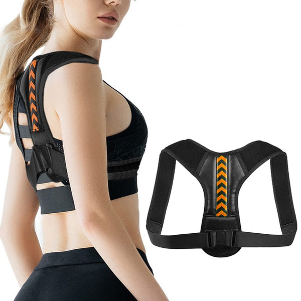 Back Shoulder Posture Corrector Belt Posture Corrector for Women and Men Orange-Large