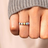 FancyGrab To My Daughter Anxiety Fidget Ring Meditation Ring Adjustable Opening Ring Style 2