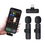 FancyGrab 2pcs Wireless Lavalier Microphone Mic for Android Type-C Style