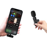 FancyGrab 2pcs Wireless Lavalier Microphone Mic for iPhone iPad Vlog Live Stream Lightning Style