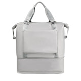 Large Capacity Folding Travel Bag Collapsible Travel Bag Expandable Water-resistant Duffel Bag Grey