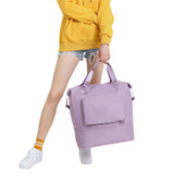 Large Capacity Folding Travel Bag Collapsible Travel Bag Expandable Water-resistant Duffel Bag Purple