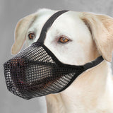 Soft Mesh Covered Dog Muzzle with Adjustable Straps Anti-Biting Breathable Pet Muzzle M