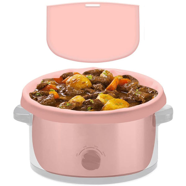 Reusable Slow Cooker Liners Silicone Kitchen Cooking Liner for 6QT Slow Cooker Pink