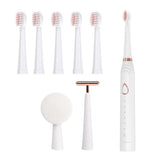 3-in-1 Multifunctional Electric Smart Timer Sonic Cleaning Toothbrush White