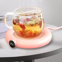 Cup Warmer Heat Beverage Mug Mat Heating Coaster Pad Pink