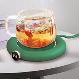 Cup Warmer Heat Beverage Mug Mat Heating Coaster Pad Green