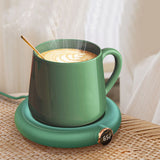 Cup Warmer Heat Beverage Mug Mat Heating Coaster Pad Green