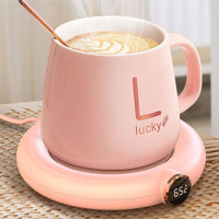 Cup Warmer Heat Beverage Mug Mat Heating Coaster Pad Pink