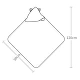 Cartoon Kids Bath Towel Soft Hooded Kids Towel White