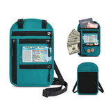 RFID Blocking Passport Holder Multifunctional Travel Passport Wallet Blue