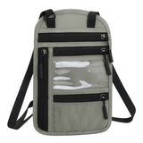 RFID Blocking Passport Holder Multifunctional Travel Passport Wallet Light Grey