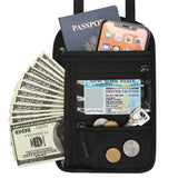 RFID Blocking Passport Holder Multifunctional Travel Passport Wallet Black