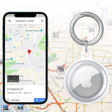 For Apple AirTag Case Clear TPU Protective Cover with Key Ring Transparent
