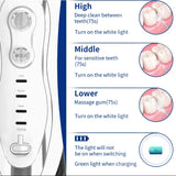 Cordless Electric Water Flosser Oral Irrigator Teeth Cleaning Device Teeth Cleaner with 7 Jet Tips White