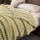 Flannel Blanket Soft Warm Throw Blanket Green