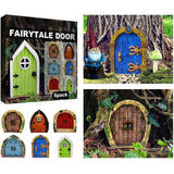 Set of 6pcs Miniature Fairy Door for Tree Outdoor Garden Decoration Fairy House Style 1