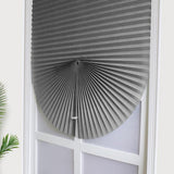 Pleated Blind Curtain Half Blackout Home Window Covers Shade Grey