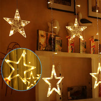 12 LED Star Shaped Romantic LED Curtain Lights Home Decor Lamp