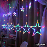 12 LED Star Shaped Romantic LED Curtain Lights Home Decor Lamp