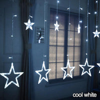 12 LED Star Shaped Romantic LED Curtain Lights Home Decor Lamp