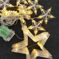 12 LED Star Shaped Romantic LED Curtain Lights Home Decor Lamp