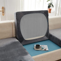 Stretch Velvet Sofa Protector Cover Black