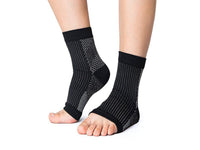 4 Pairs of Anti Fatigue Compression Socks - Black and Rose Red S/M