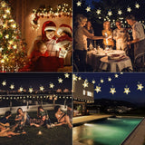 12m 100LED Solar Star String Lights Outdoor Festoon Party Garden Decor