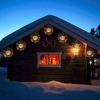 2X Warm 120LED 8 Modes DIY Starburst Solar Lights 60 Branches Fireworks Lamp