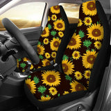 2PCS Sunflower Car Front Seat Cover Washable Protector Cover