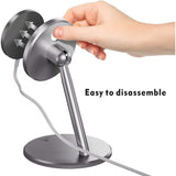 Rotation Wireless Charger Stand Phone Charger Holder Aluminium Alloy Bracket Wireless Fast Charging Stand for Apple MagSafe Charger Silver