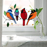 Multicolour Birds Acrylic Window Hanging Stained Window Ornaments Home Decor