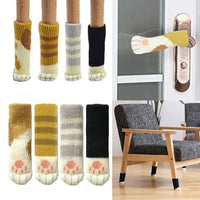 32PCS Cat Paw Design Chair Socks Chair Leg Protectors Table Leg Sleeves Floor Protectors Furniture Socks Chair Leg Covers Designed for Cat Lovers