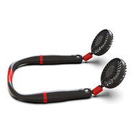 2 In 1 Detachable Digital Display Portable Rechargeable USB Wearable Hanging Neck Fan Handheld Fan 3 Speeds Cooling Fan for Summer Travel