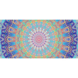 2 X Purple Mandala Printed Quick Dry Beach Towels Sand Free Beach Blankets 80 x 160cm Beach Mats with Storage Bags