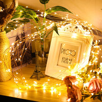 2pcs Waterfall 200LED Solar Power Lights String Fairy Light Wedding Xmas Home Garden Decor