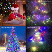2pcs Waterfall 200LED Solar Power Lights String Fairy Light Wedding Xmas Home Garden Decor