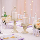 Christmas Vintage Birdcage Candlestick Holder - 10 x 31cm
